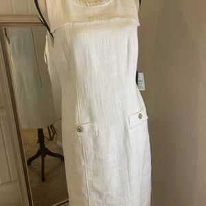 Karl Lagerfeld twill dress in white, brand new size 0